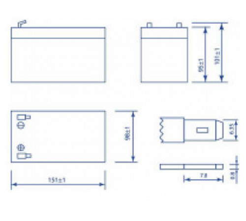 Аккумуляторная батарея Battbee BT 1212