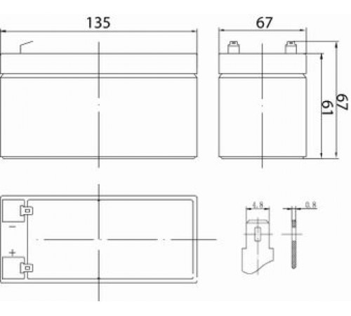 Аккумуляторная батарея Delta DT 12032