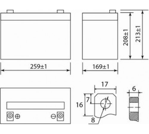 Аккумуляторная батарея Delta DT 1275